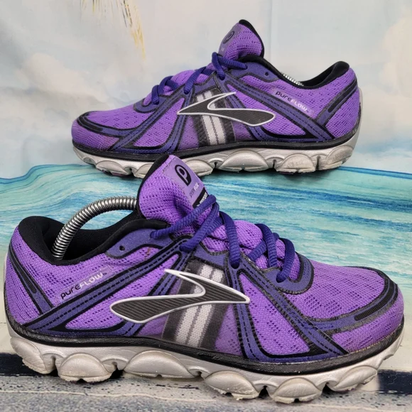Purple Brooks Pureflow Womens Silver Brooks Shoes Brooks Pure Flow